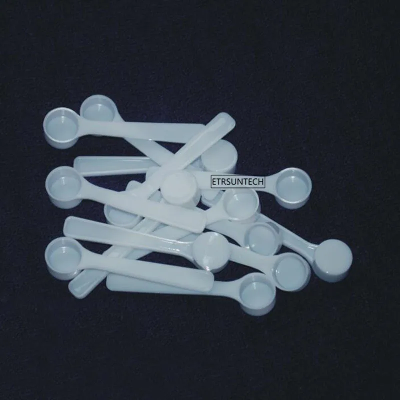 

Plastic Measuring Spoon Bulk Packing Short Handle Plain without LOGO 1.5ml 0.5g Spoon