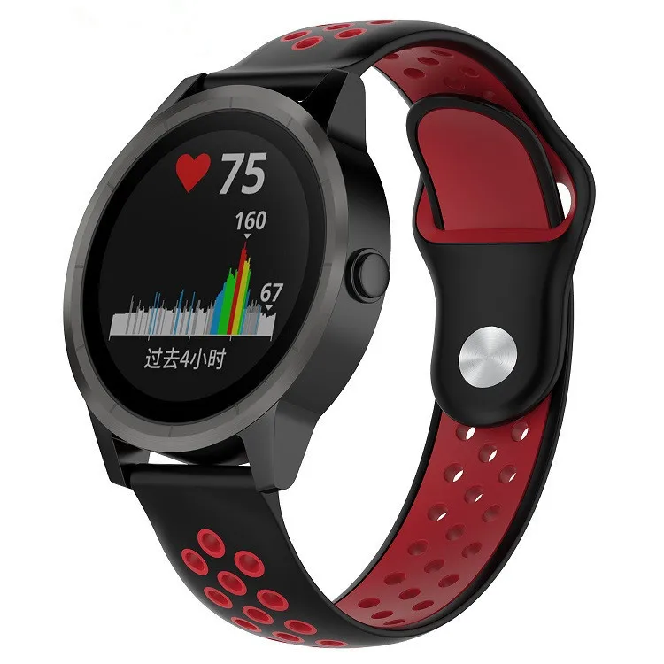 Силиконовый сменный дышащий ремешок для часов Garmin Vivoactive 3 спортивный ремешок для наручных часов vivomove HR/vivomove/vivoactive3 music