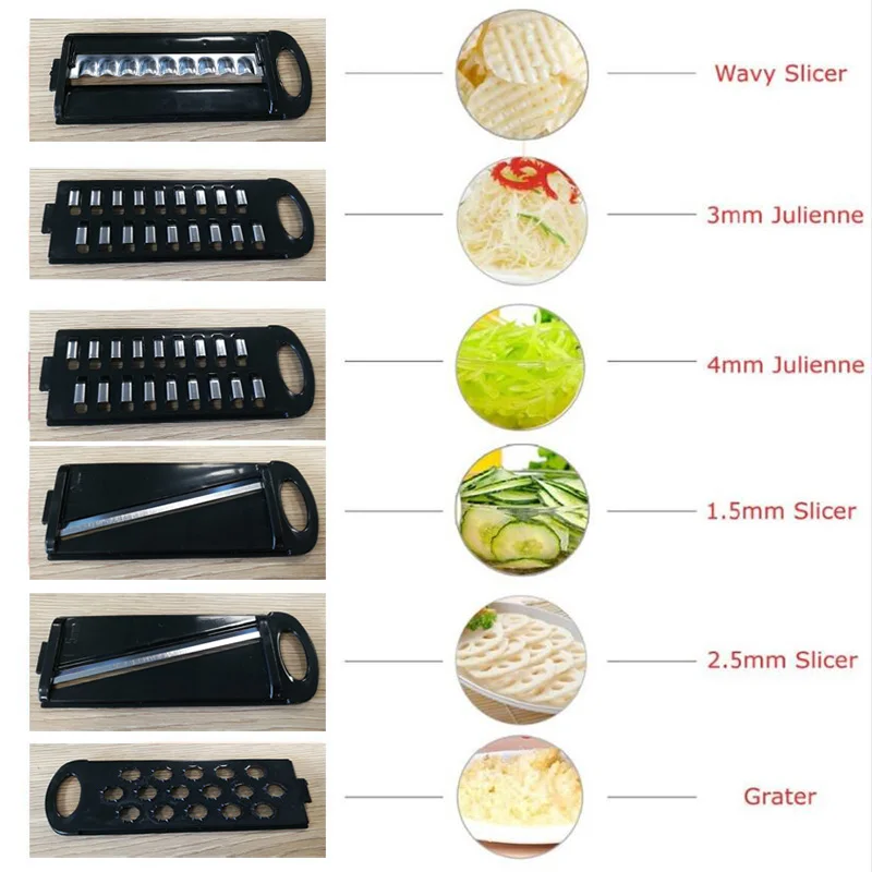 10pcs-set-Manual-Mandoline-Nicer-Slicer-Vegetable-Cutter-Potato-Peeler-With-Stainless-Steel-Blade-Carrot-Grater