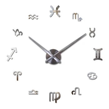 

new wall clock quartz watch reloj de pared modern design large decorative clocks Europe acrylic stickers living room klok