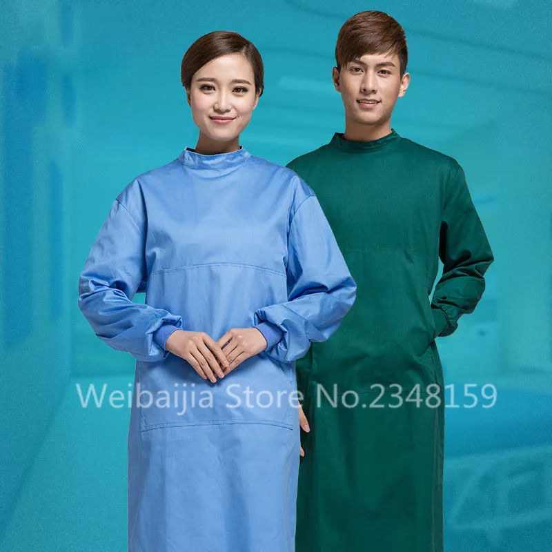 2017 Professional Surgical Scrubs Suit Doctor Surgical Gown and Pants Set Hospital Doctor Scrub