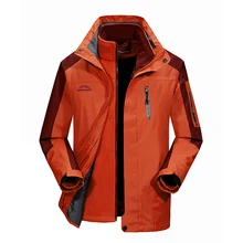 Двухсекционная зимняя термостойкая флисовая подкладка ветровка мужские куртки Водонепроницаемая уличная флисовая куртка для путешествий кемпинга и походов мужская куртка