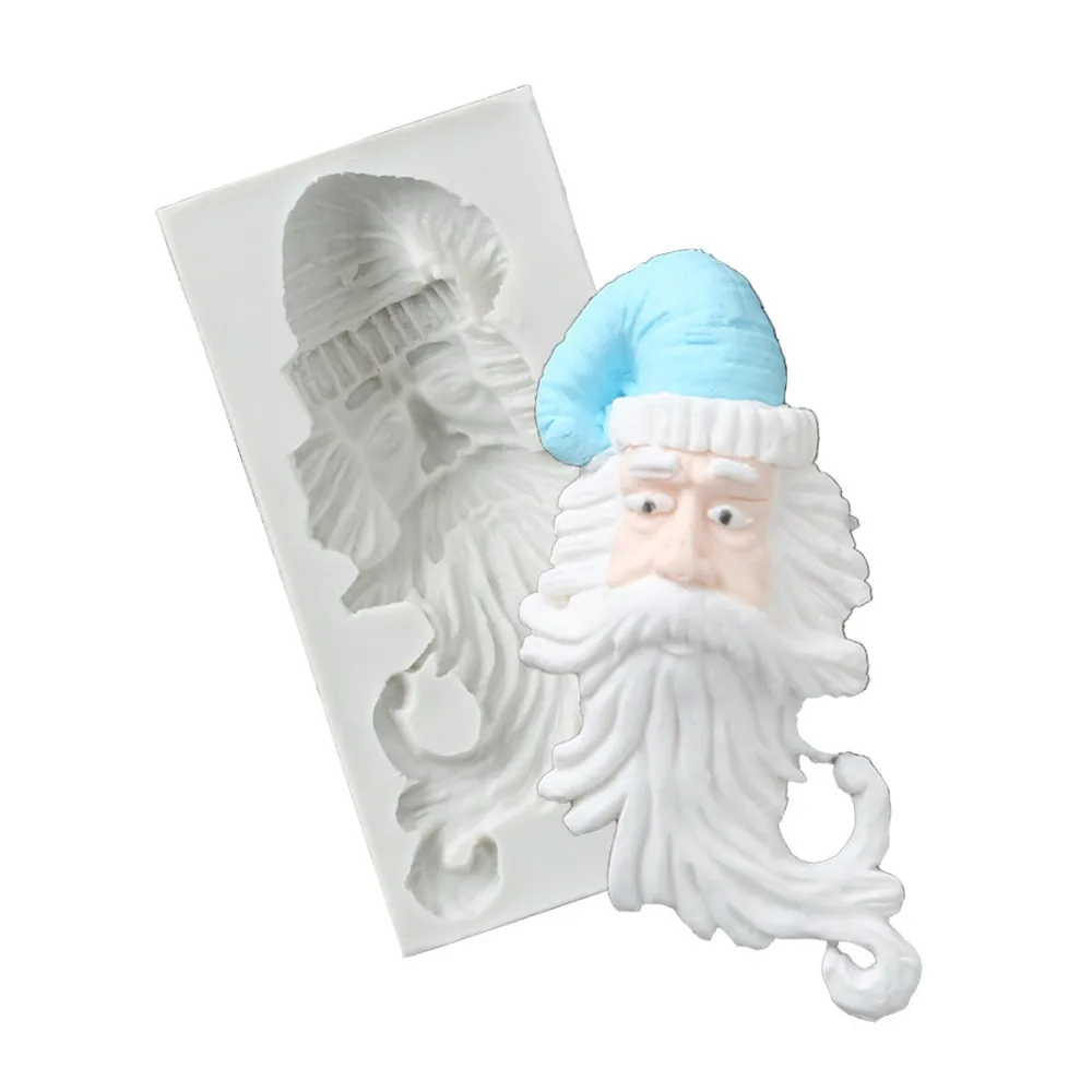 Microondas Integrable 4 1 WAVING SANTA Navidad Silicona Chocolate Molde Lolly Resina Moldes De Navidad