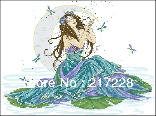 14CT Cross Stitch Set Water Goddess Joan Elliott collection 50*40cm CS-081WM-A | Дом и сад