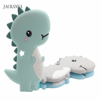 

1PC Dinosaur Silicone Teether Cute Animal Baby Teething Toys Chewable Baby Toys Safe Silicone Nursing Gift BPA Free Baby Teether