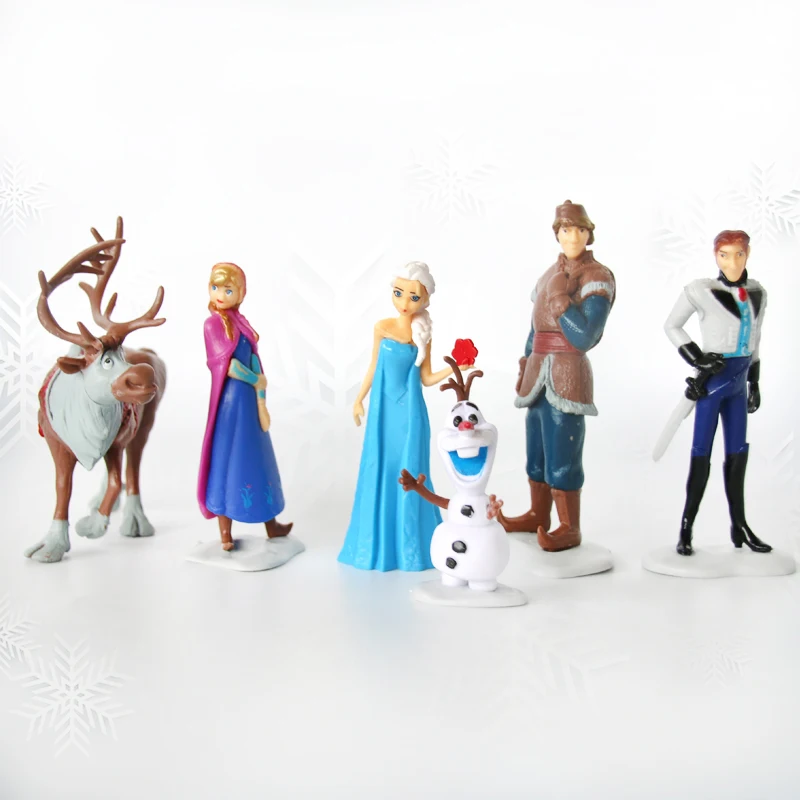 Игрушки Disney 6 шт./компл. 5 11 см фигурки героев фильма Холодное сердце Анны Эльзы