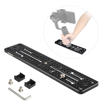 

Handheld Gimbal Bottom Plate Extension Base Monitor video lights Mount for Zhiyun Smooth 4 3 Q ,Crane 2,Ronin S,Osmo Mobile 2