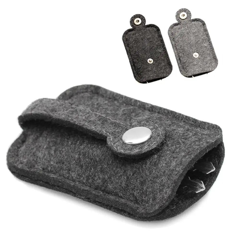 Nieuwe 1Pcs Fashion Auto Sleutel Tas Portemonnee Portemonnee Wolvilt Sleutelhanger Holder Pocket Keys Organizer Pouch Case Tas Voor mannen Huishoudster