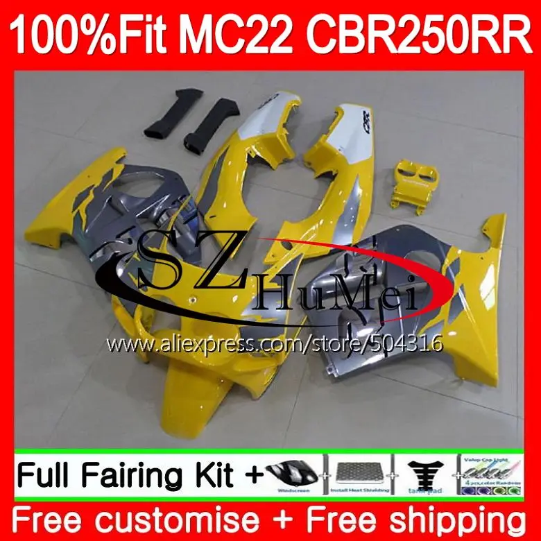 

Injection For HONDA MC22 CBR250RR 95 96 97 98 99 CBR 250RR 120SH.18 CBR250 RR 1994 1995 1996 1997 1998 1999 Light yellow Fairing