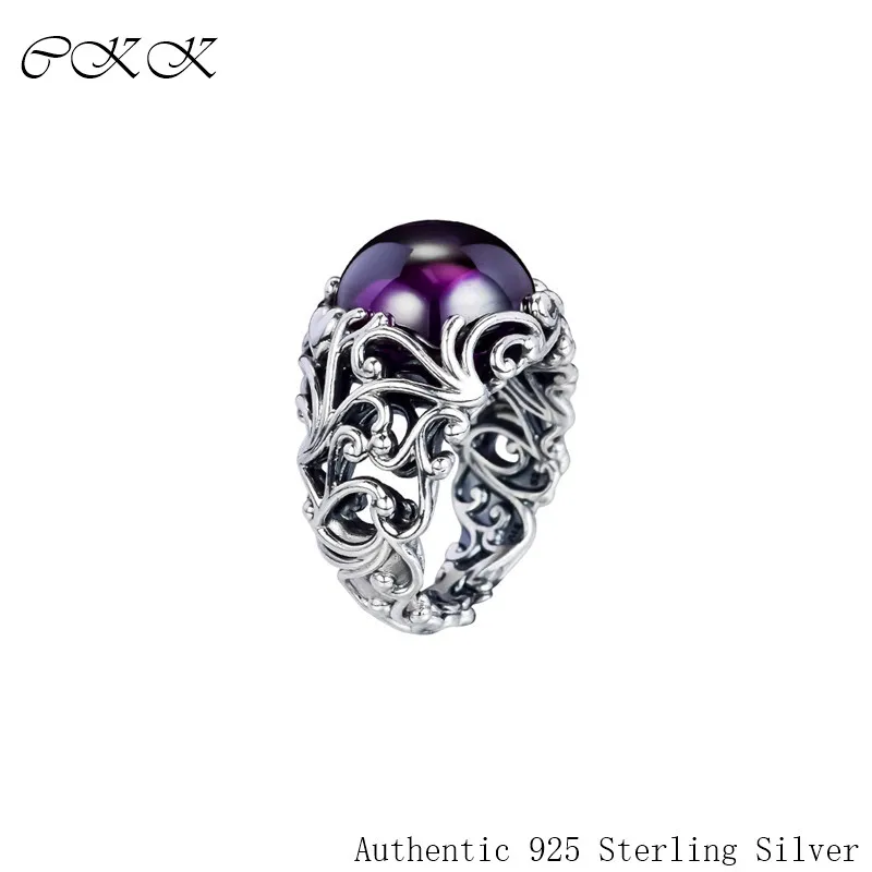 

Ring Regal Dazzling Beauty 100% 925 Sterling Silver Jewelry Purple Stone Rings for Women Gift Wedding Ring PFR182