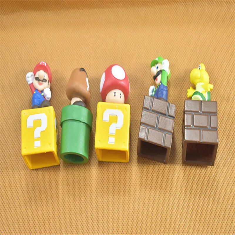 FUNKO поп Super Mario 5 шт./компл. брат Йоши Луиджи ПВХ фигурку может собирать модели