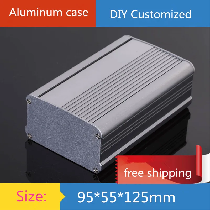 Diy чехол для усилителя 95*55*125 мм алюминиевое шасси мини