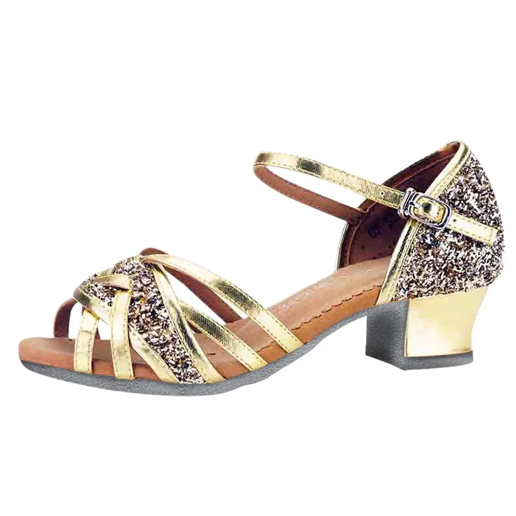Jaycosin sandals ladies Latin dance tango shoes dance shoes shoes single shoes cool shoes ladies sandals open toe shoes square
