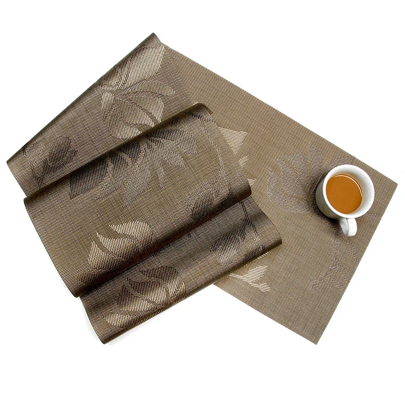 

Washable PVC Imitated Linen Table Flag For Wedding Party Modern European style Floral Pattern Plastic Table Cloth Table Runner