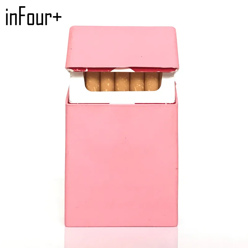 New Holds 20 Cigarettes,Hot Pink Silicone Cigarette Case Cover Elastic