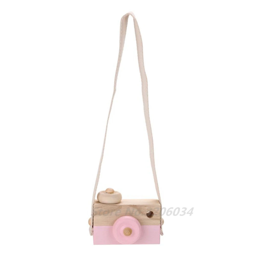 Toy Camera Cute Cartoon Baby Wooden Toy Kids Creative Neck Camera Photography Prop Decoration Children Playing House Tool (10)