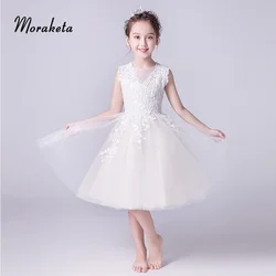 Champagne Tulle Short Flower Girl Dresses 2019 Sleeveless Ball Gown Princess First Holy Communion Dresses For Girls Champagne Tulle Short Flower Girl Dresses 2019 Sleeveless Ball Gown Princess First Holy Communion Dresses For Girls