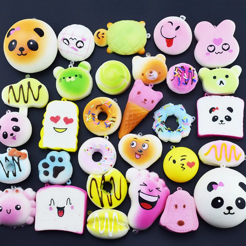 10 шт. Squishy Panda хлеб мороженое замедлить рост Милая многослойная булочки брелок