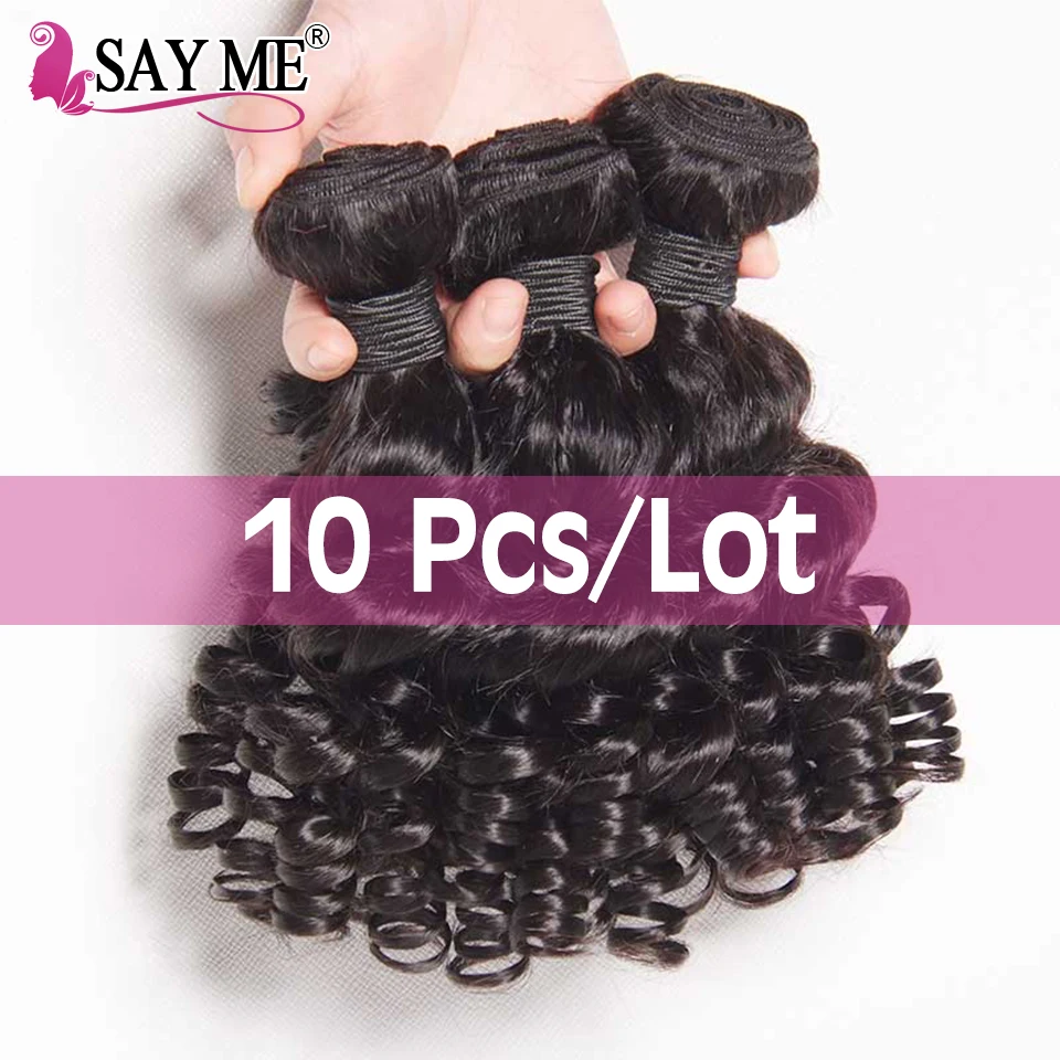 0 : Buy Wholesale 10 Bundles Bouncy Curly Weave Funmi Human Hair Bundles Brazilian ...