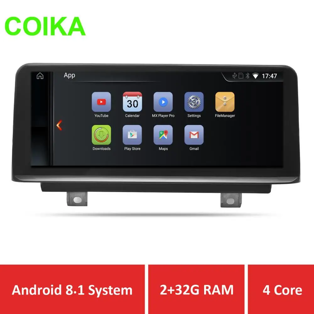 

COIKA 10.25" Android 8.1 2+32G Car Multimedia Screen For BMW F30 F31 F34 F32 F33 F36 2018 EVO System WIFI BT SWC GPS Navi Stereo