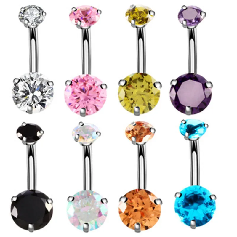 

Aclovex 2018 Sexy Titanium Industrial Navel Belly Piercing Rings For Women Septum Crystal Body Piercing Jewelry Percing Nariz