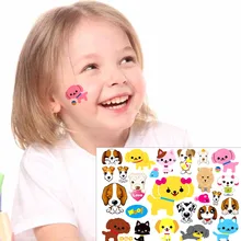 Small Puppy Dogs Child Temporary Tattoo Body Art Flash Tattoo Stickers 17*10cm Waterproof Henna Tatoo Car Styling Wall Sticker