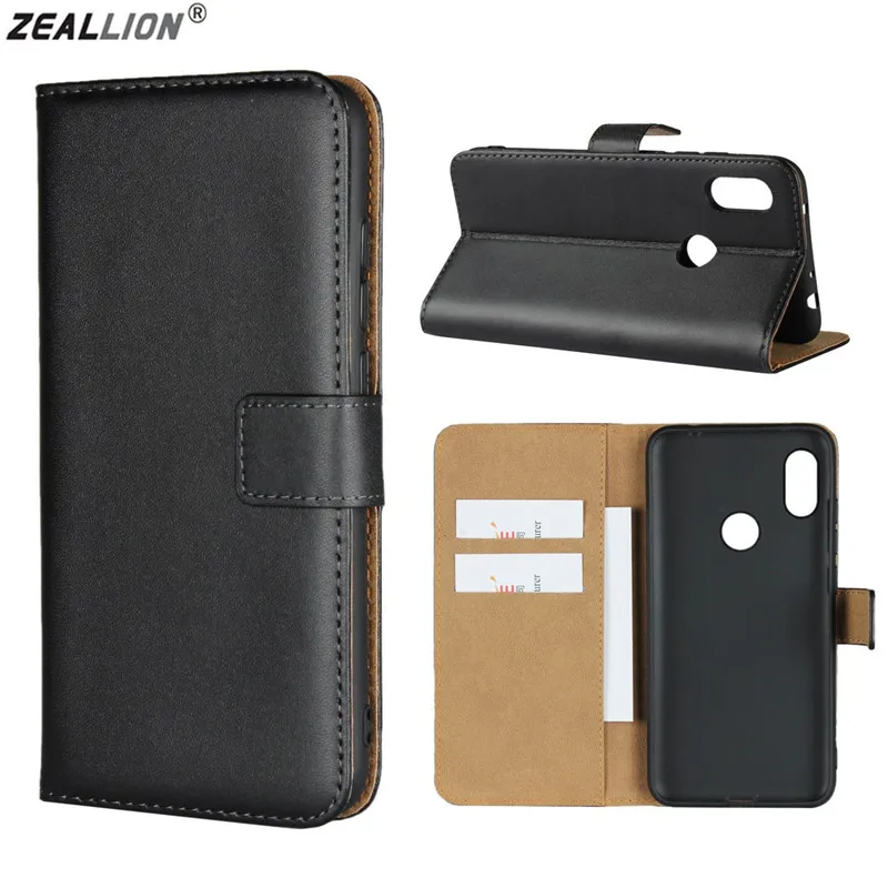 

ZEALLION For Xiaomi Mi5X 6X 8 Max 2 F1 Redmi 5 Plus 6 6s Note 4 5A 6 S2 Genuine Leather Flip Wallet Card Slot Stand Case Cover