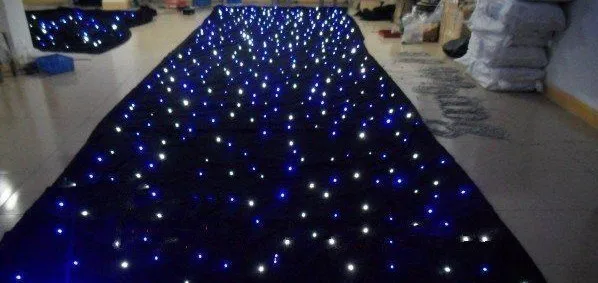 

5m by 12m LED Fireproof Velvet Star Sky Wedding Curtain/Stage Backdrop/LED Curtain