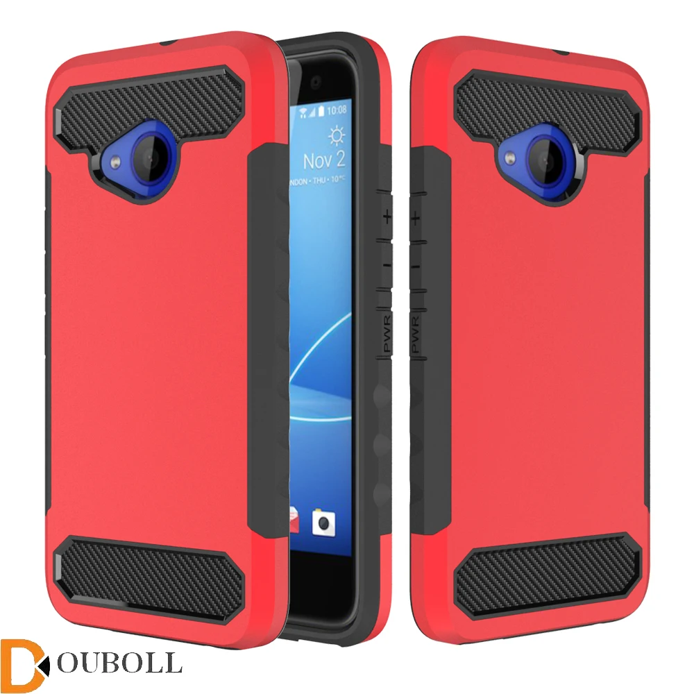 

Douboll Case For HTC U11 Lite Luxury Business Shockproof Heavy Duty Protection Hybrid Carbon Fiber TPU + PC Rugged Case Cover