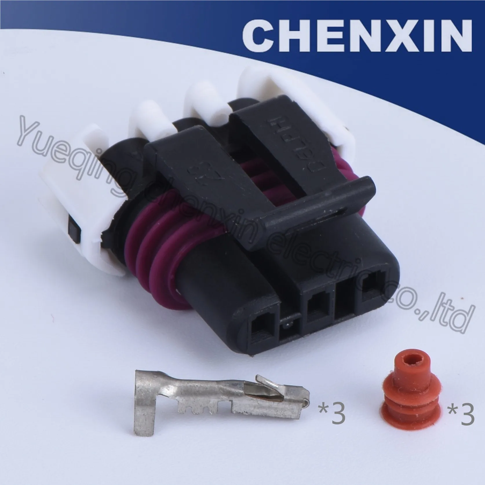 

Black 3 Pin Way Car Auto Waterproof Electrical Connector Plug (1.5) female 12059595 Bearing position sensor auto connector