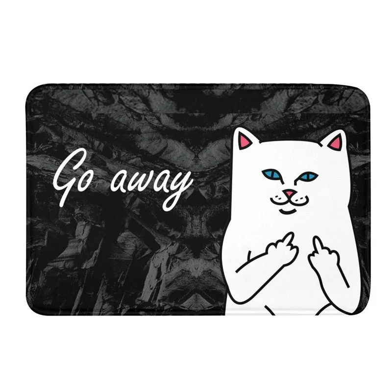 

Door Mat Middle Finger Cat 3D Printing Bath Mats Anti-Slip Washable Kitchen Bedroom Living Room Floor Entrance Doormat Stair Rug