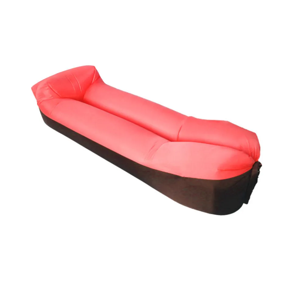 Горячая быстро надувной диван кровать ленивый мешок спальный мешок портативный надувной воздушный Кемпинг Туризм пляж диван Сумка кресло - Цвет: red