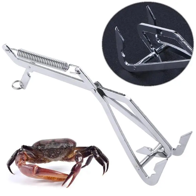 

1pc Stainless Steel Crab Grabber Grabbing Tool Clamp Pike Trap Fishing Vissen Tackle Tools Catch Crab Accessories Outdoor Tools