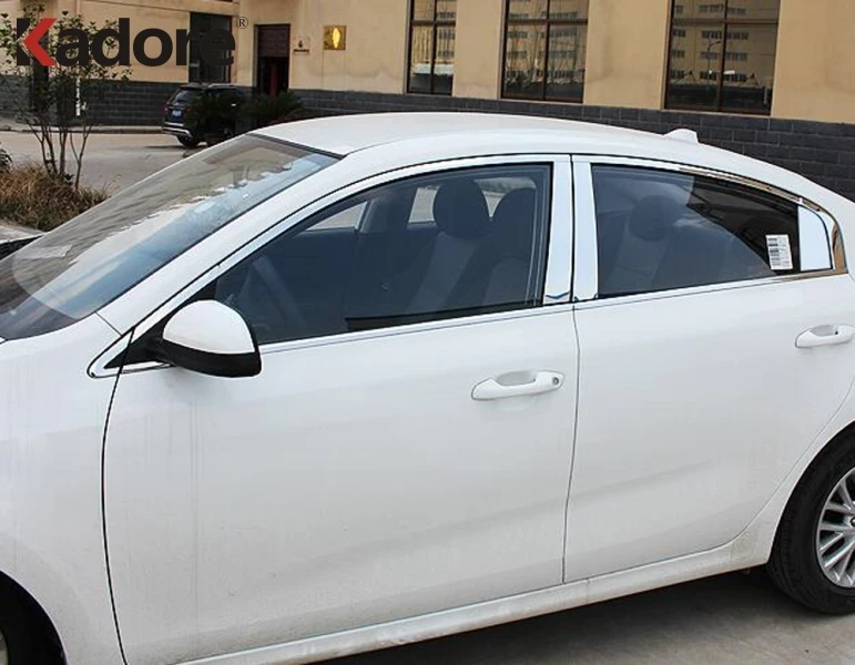

For Kia Rio 4 X-line 2018 2019 Sedan Stainless Steel Window Molding Cover Trim Garnish Styling Car Sticker Exterior Accessories