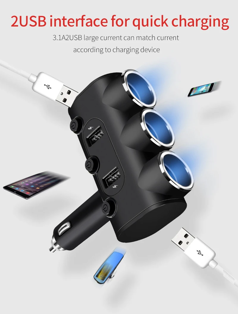 Thbelieve 2018 New Products 2 USB Car Chargers 5V 2.1A Fast Charging Auto-Chargers For Mobile Phone Hot Selling Car Charging (9)
