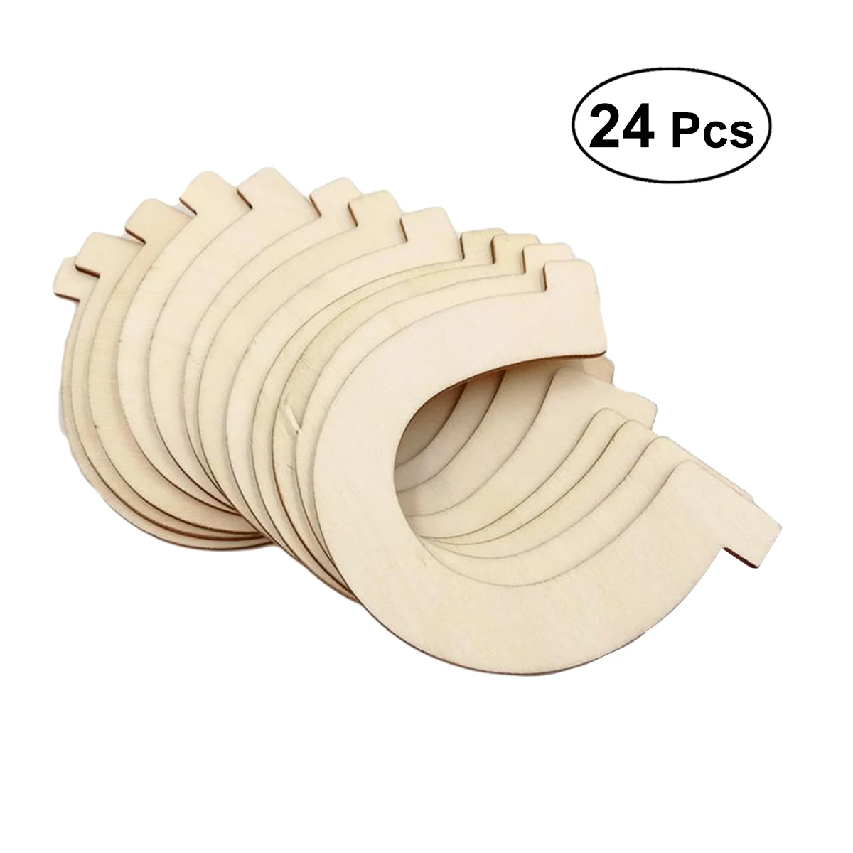 

24pcs Natural Horseshoe Wood Chips DIY Supplies For Decoration Wedding Crafting Artistic Horseshoe Wood Chips DIY Supplies