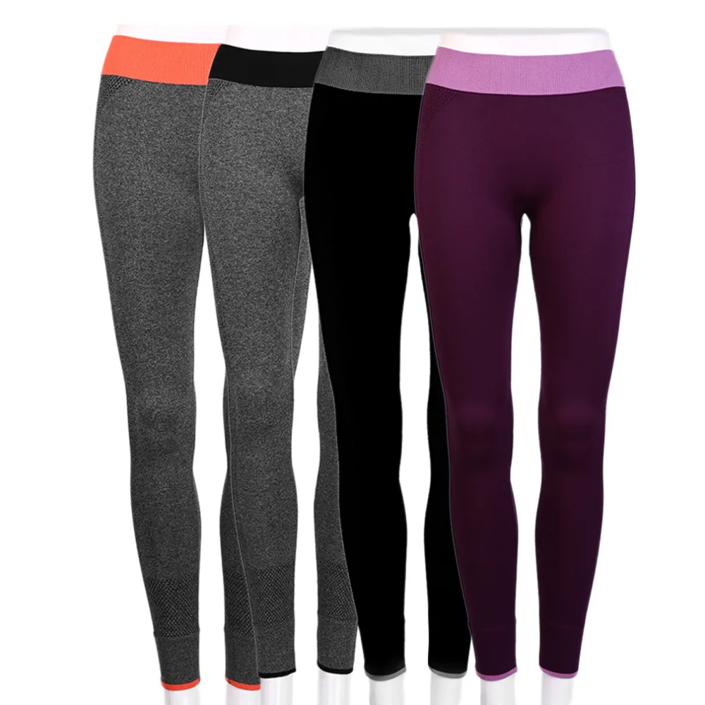 HW2016 font b Women b font Sports Cropped Pants Elastic Wicking Force Exercise Female Sports Elastic