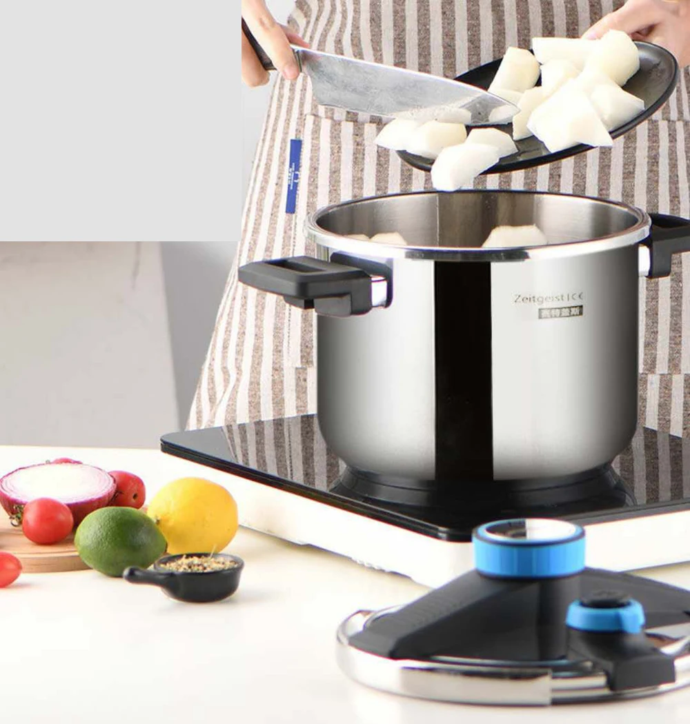 Pressure cooker Stainless steel soup pot portable cooker cooking cookware kitchen steamer stewpot induction stove gas household