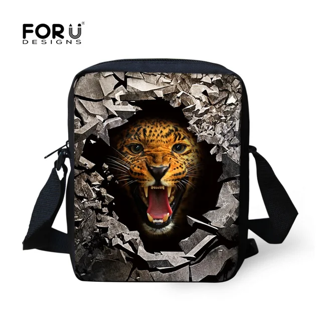Mini Boys Messenger Bags Cool Animal Tiger Bear Lion Print Men S Mini Boys Messenger Bags Cool Animal Tiger Bear Lion Print Men S Crossbody Bag High Children Kids