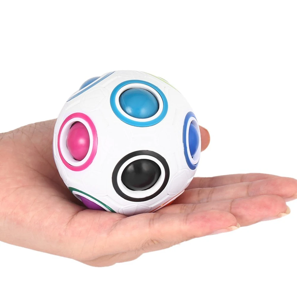 Светящийся снятие стресса волшебный Радужный шар Забавный куб головоломка твист игрушка сферическая cubo magico детские развивающие игрушки - Цвет: type 3