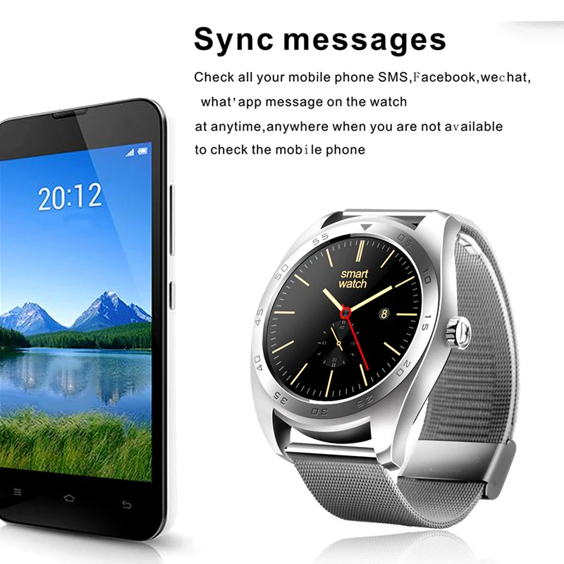 New K89 Smart Watch Men Women Round Screen Smartwatch MTK2502C Heart Rate Monitor for Android IOS Bluetooth Classic Health Watch