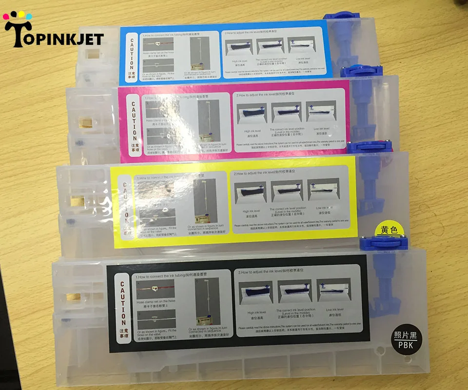 4 color set 220ml empty refill ink cartridge for Roland Mimaki Mutoh printer bulk ink system