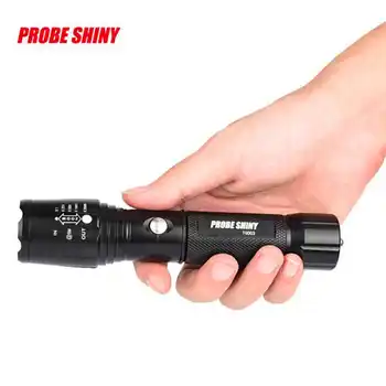 

torch flashlight t6 X800 Zoomable Tactical Flashlight+18650 Battery+Charger+Case powerful led flashlight rechargeable #4A24