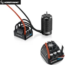 HobbyWing Motor de 4 polos sin escobillas para coche de control remoto, Motor de 1650KV /5687SL, 1100KV, con MAX6, 160A, ESC, impermeable, 4985, 1/6