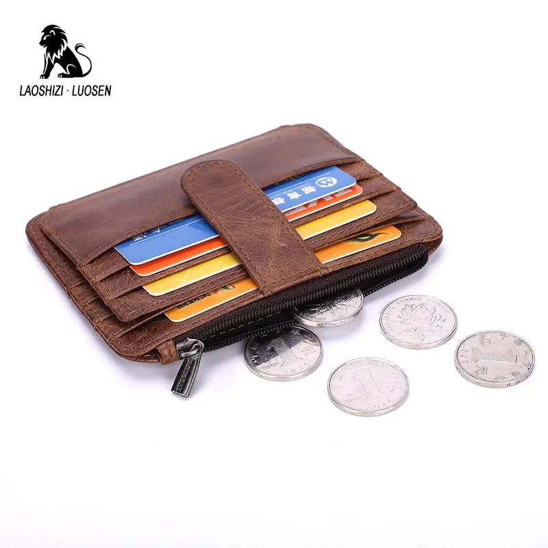 LAOSHIZI LUOSEN Super Slim Credit Card Holder Men Id Bank Card Case ...