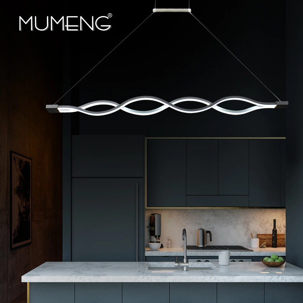 Mumeng LED Vague Pendentif Lumière 40 W Date Minimaliste salle À Manger