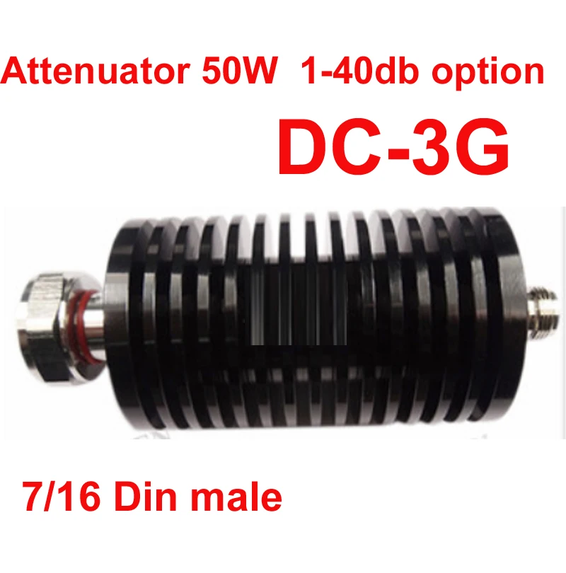 

telecom RF attenuator 50W 7/16 din male to N female DC-3G 1-40DB attenuation feeder connector RF Attenuator communication parts