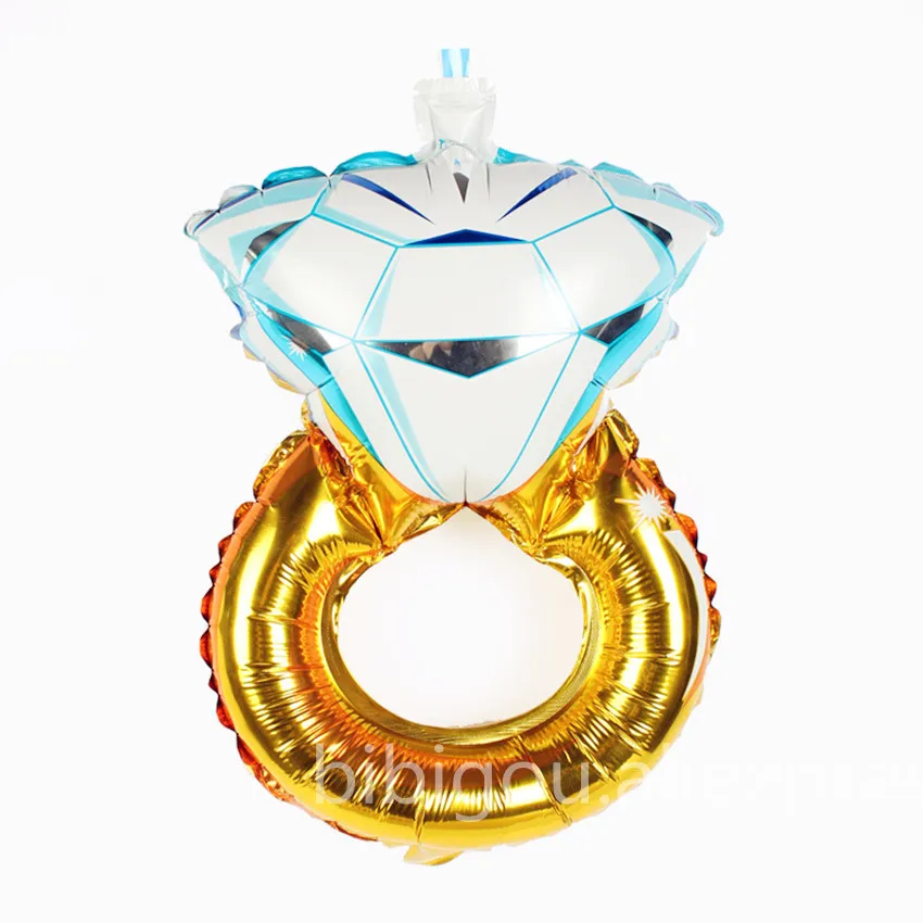 BIBIGOU Diamond Ring Foil Balloons 45cm Wedding Marriage Room Birthday
