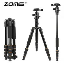 Original ZOMEI Portable Q666 Professional Travel Camera font b Tripod b font Monopod Aluminum Ball Head