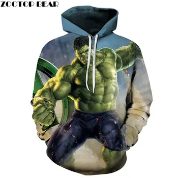 

3D Print Mens Hoodie Pullover Sweatshirt Long Sleeve Men Hoodie Casual Fashion Heroes Men's Sweatshirt ZOOTOP BEAR